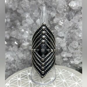 Artisan Sterling Shield Style Statement Ring